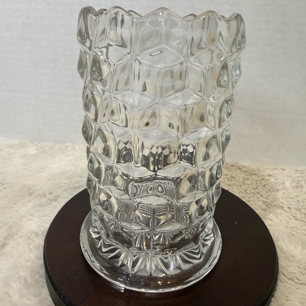 Vintage Fostoria “American” pattern clear glass celery vase